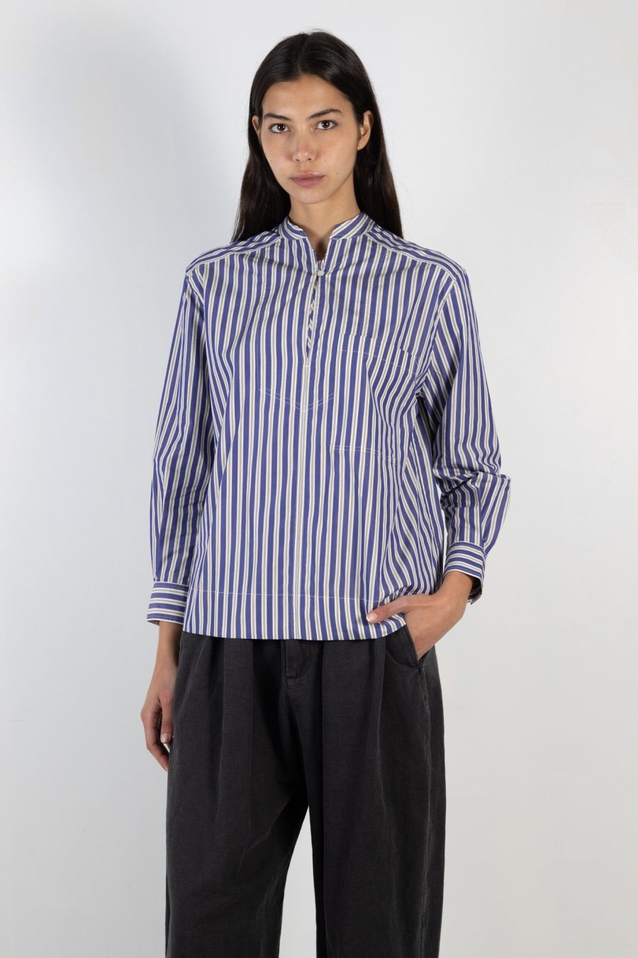 Women Soeur | Togo Shirt Blue/Ecru