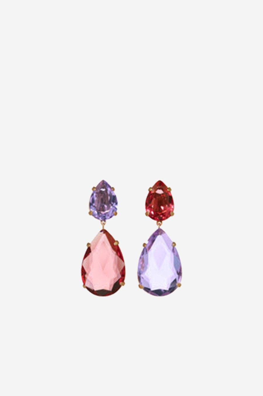 Women Roxanne Assoulin | The Marvellous Drop Earrings, Rose/Lilac