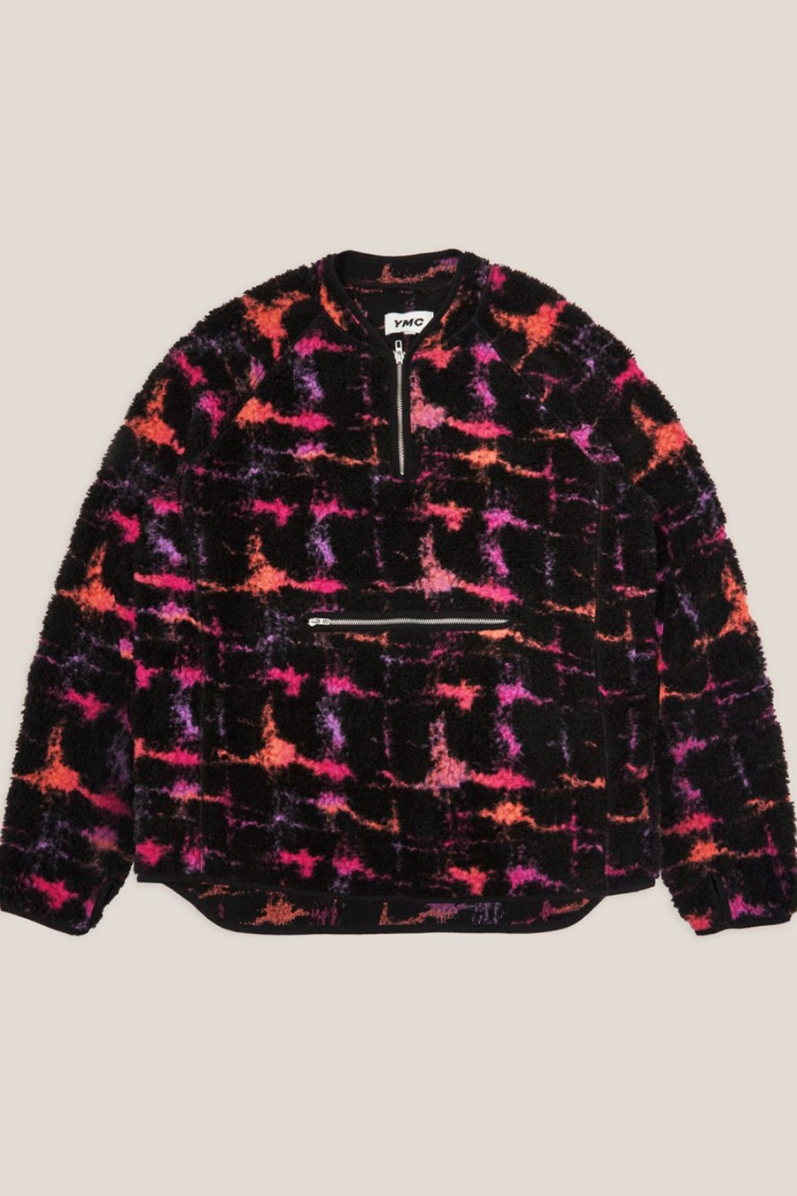 Men YMC | Ramlers Pullover Jacket Black Multi