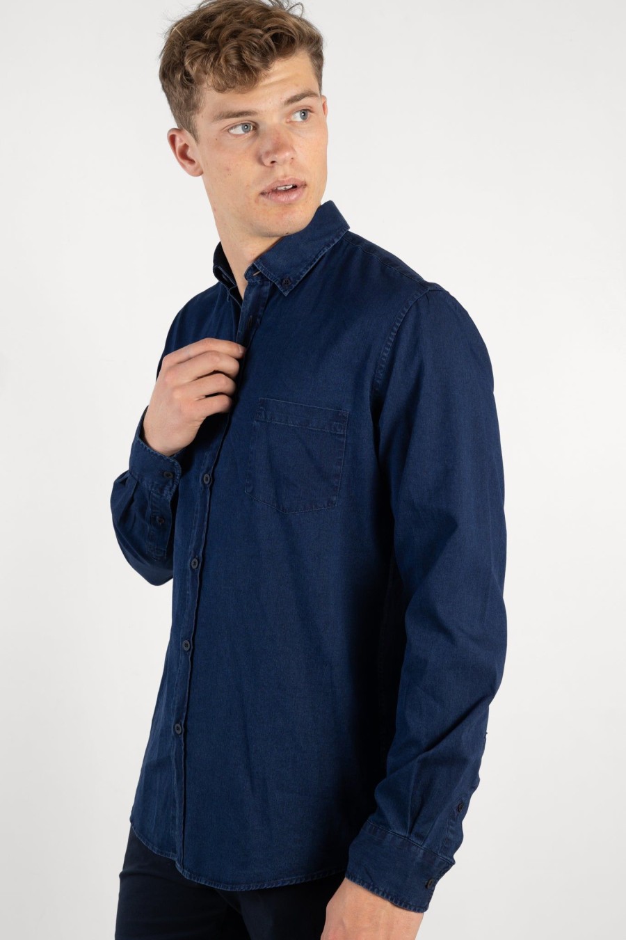 Men sunspel men | Button Down Shirt Indigo