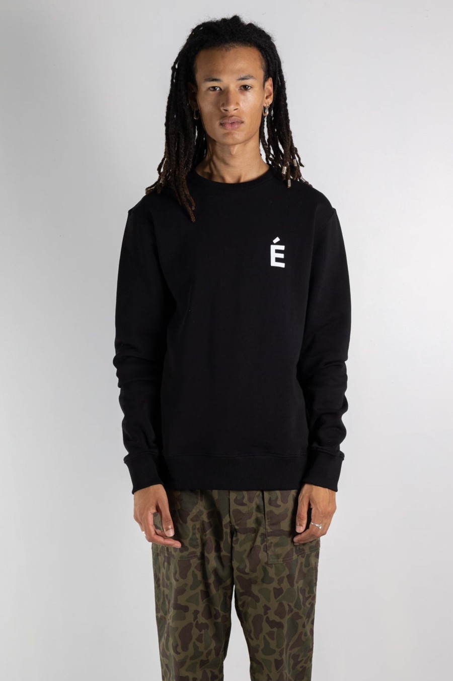 Men ETUDES | Story Patch Sweatshirt Black