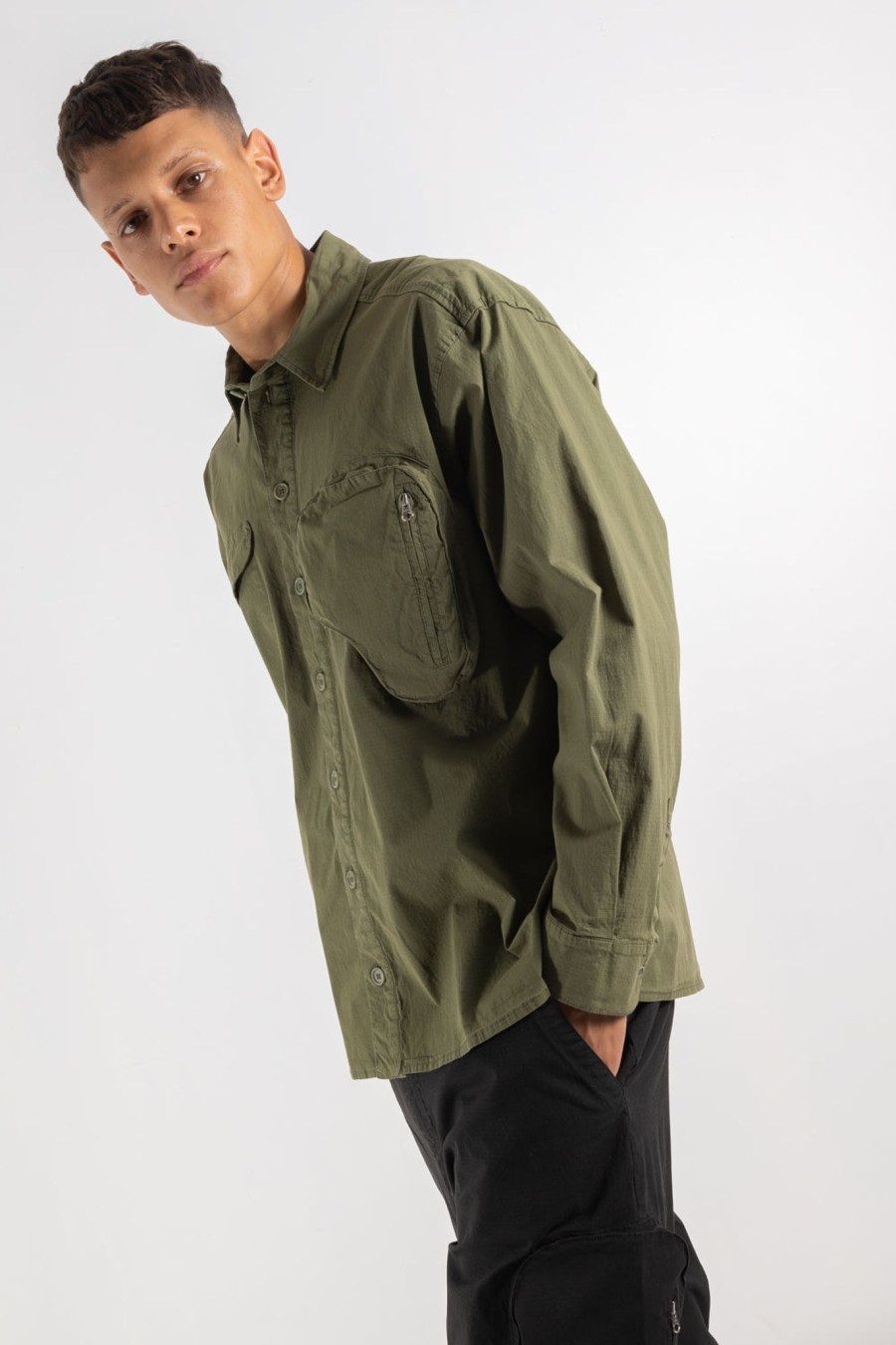 Men Henrik Vibskov MEN | Cargo Shirt Green