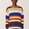 Men YMC | Dawg Stripe Crew Knit Multi