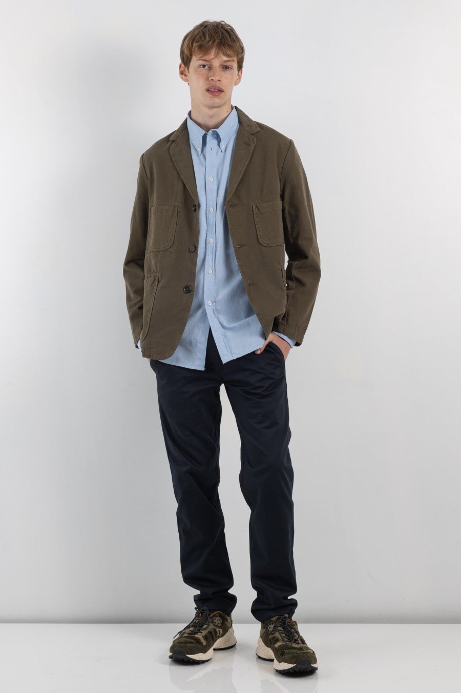 Men Universal Works | Five Pocket Jacket Olive