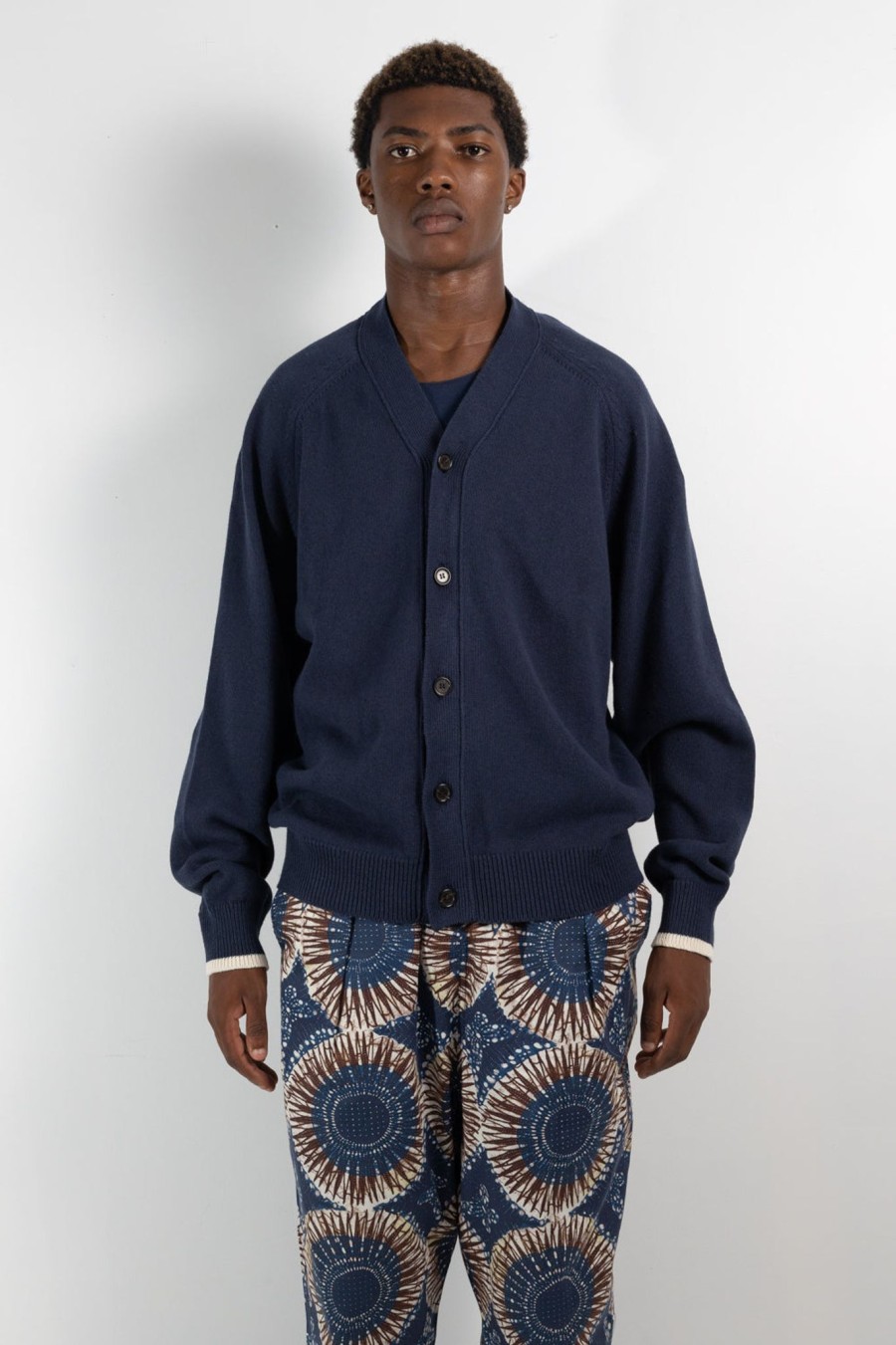 Men Universal Works | David Cardigan Navy