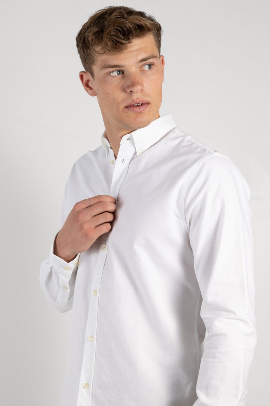 Men Cuisse de Grenouille | Oxford Classic Shirt White