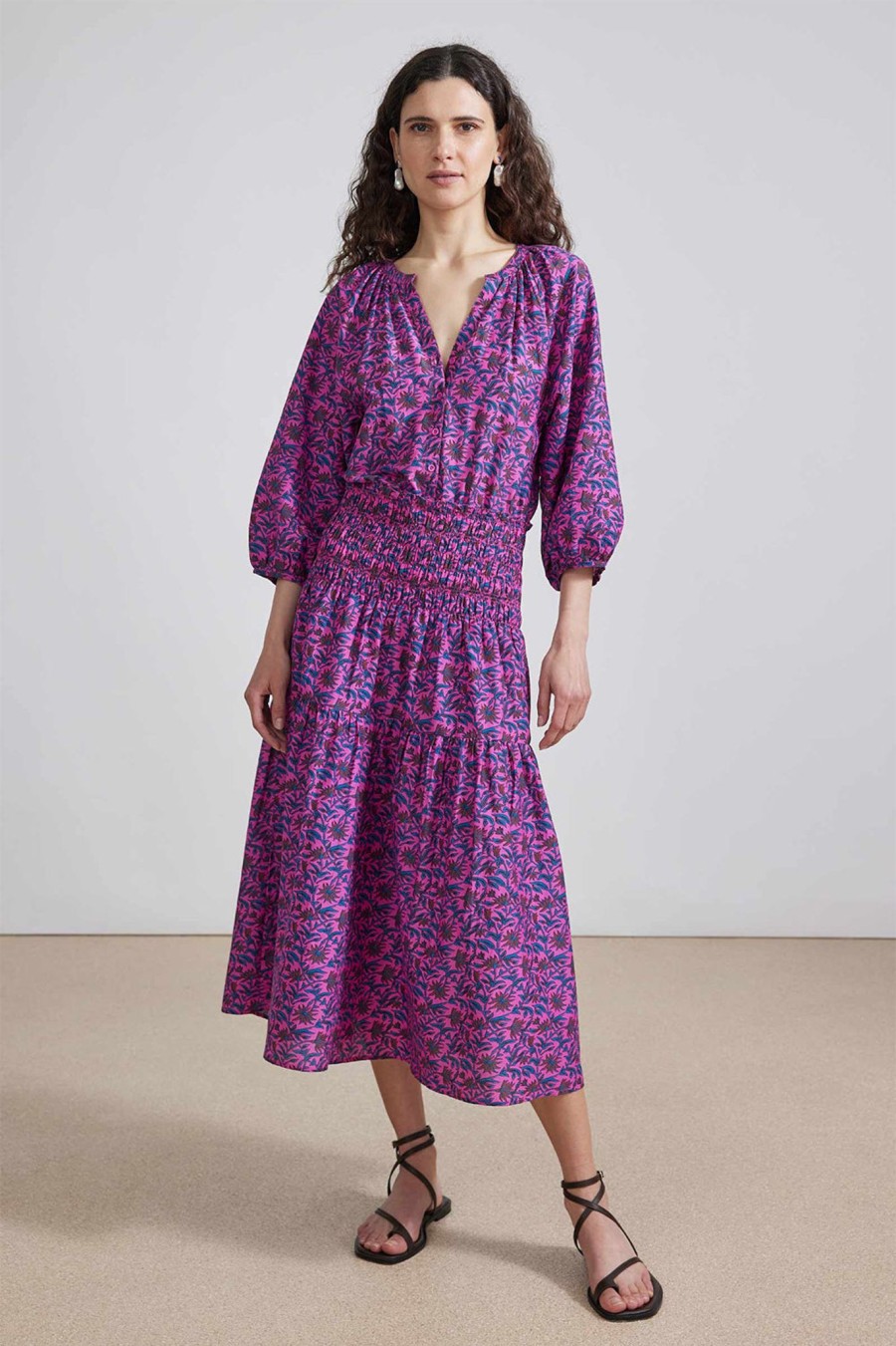 Women APIECE APART | Laureles Smocked Dress Floral