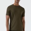 Men sunspel men | Ss Crew Neck T Shirt, Dark Olive