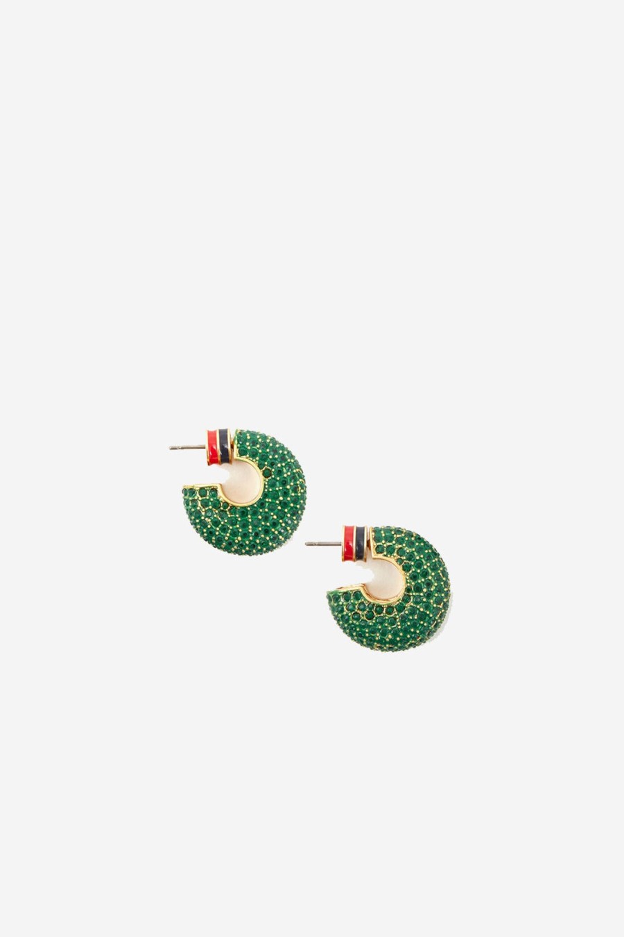 Women CLARE V | Hoop Pave Earrings