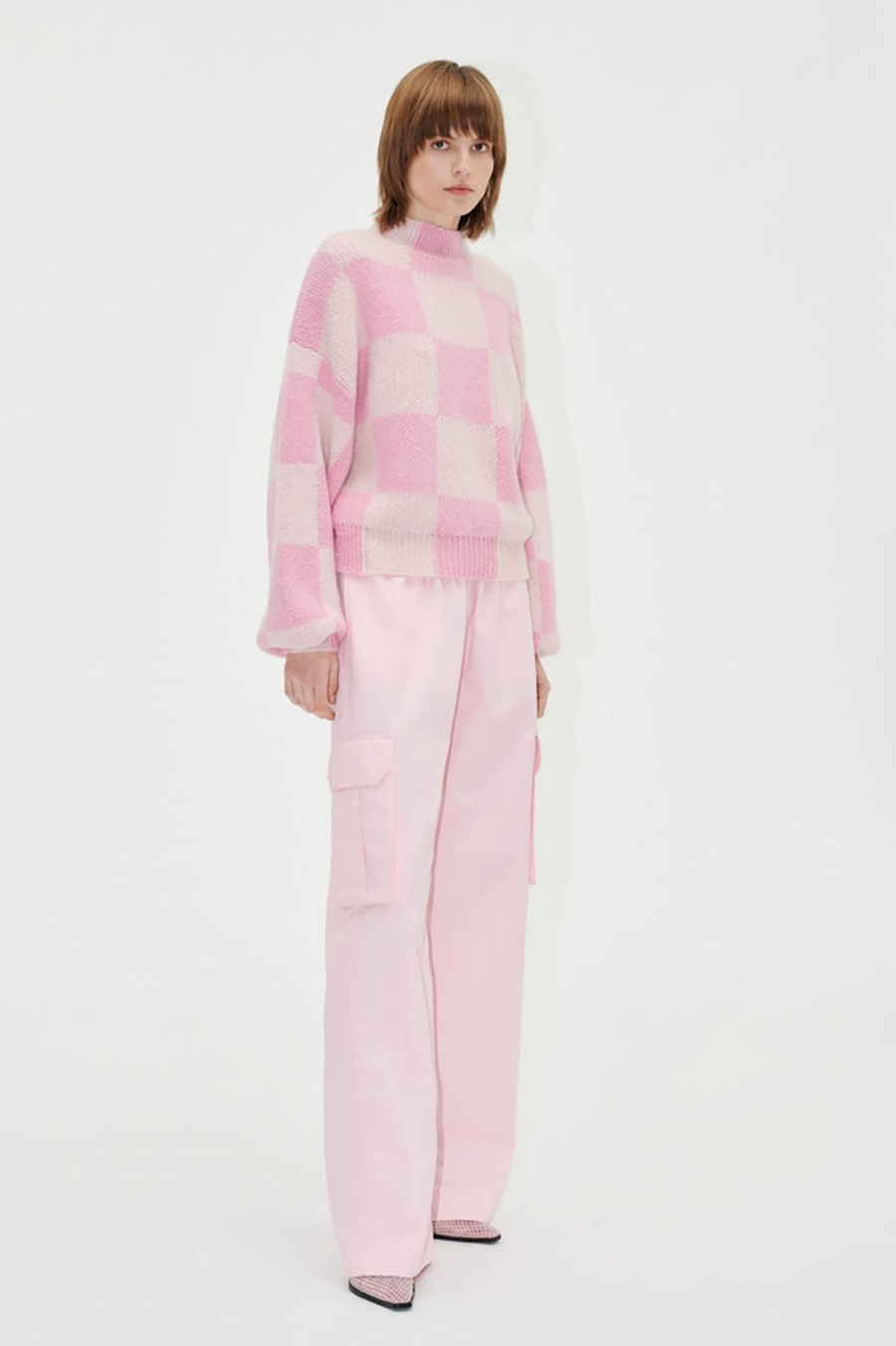 Women Stine Goya | Adonis Knit Orchid Check