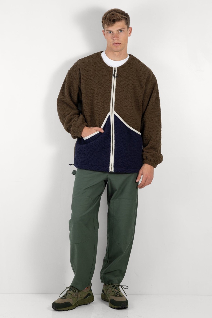 Men The Standard Store | Contrast Fleece Olive