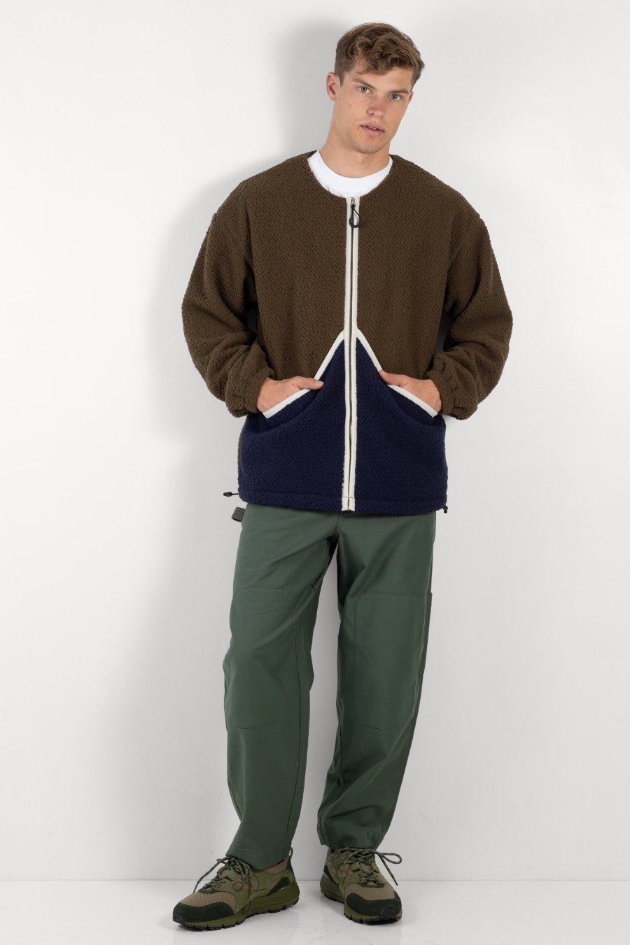 Men The Standard Store | Contrast Fleece Olive