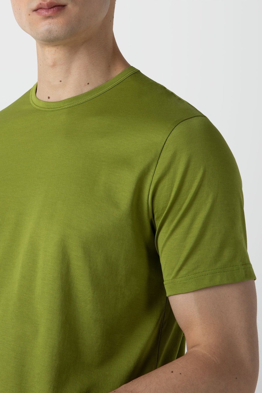 Men sunspel men | Crew Neck Ss T-Shirt Country Green