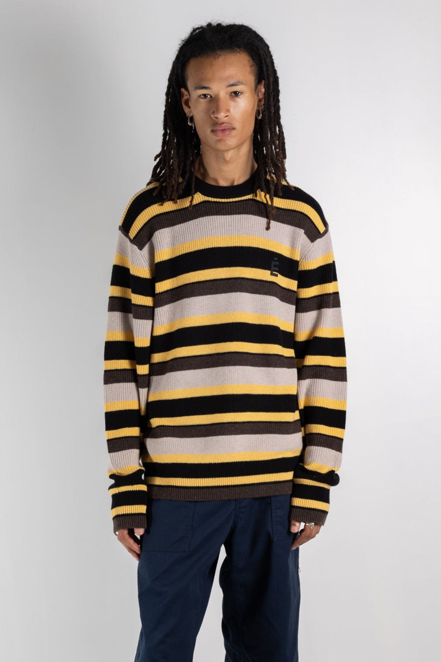 Men ETUDES | Boris Patch Striped Stripe Beige