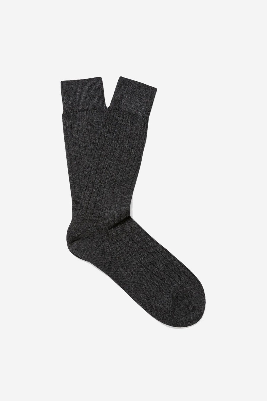 Men sunspel men | Cashmere Rib Lounge Sock, Grey