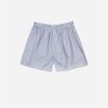 Men sunspel men | Woven Boxer Short Navy White Stripe