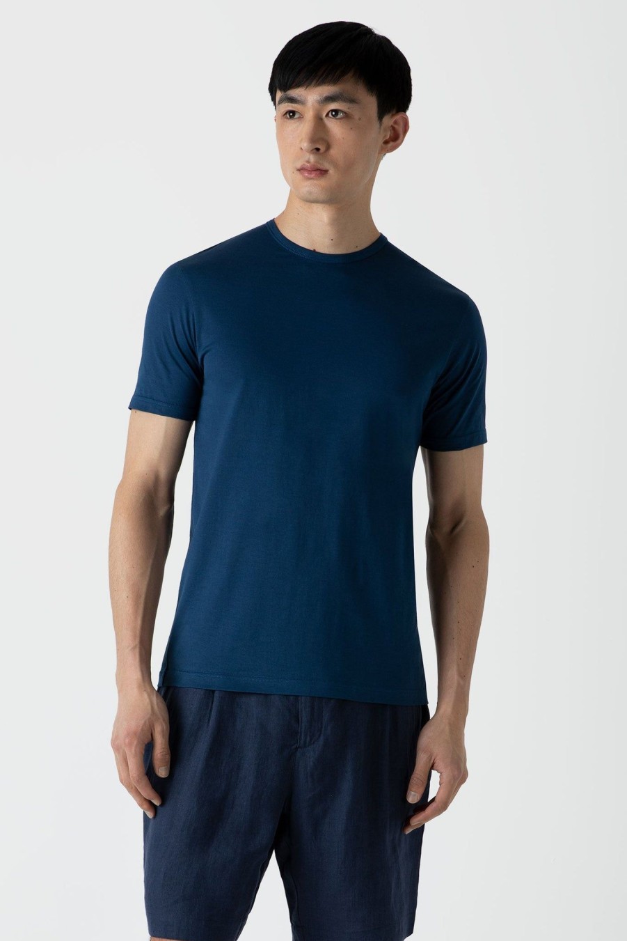 Men sunspel men | Crew Neck Ss T-Shirt Coast Blue