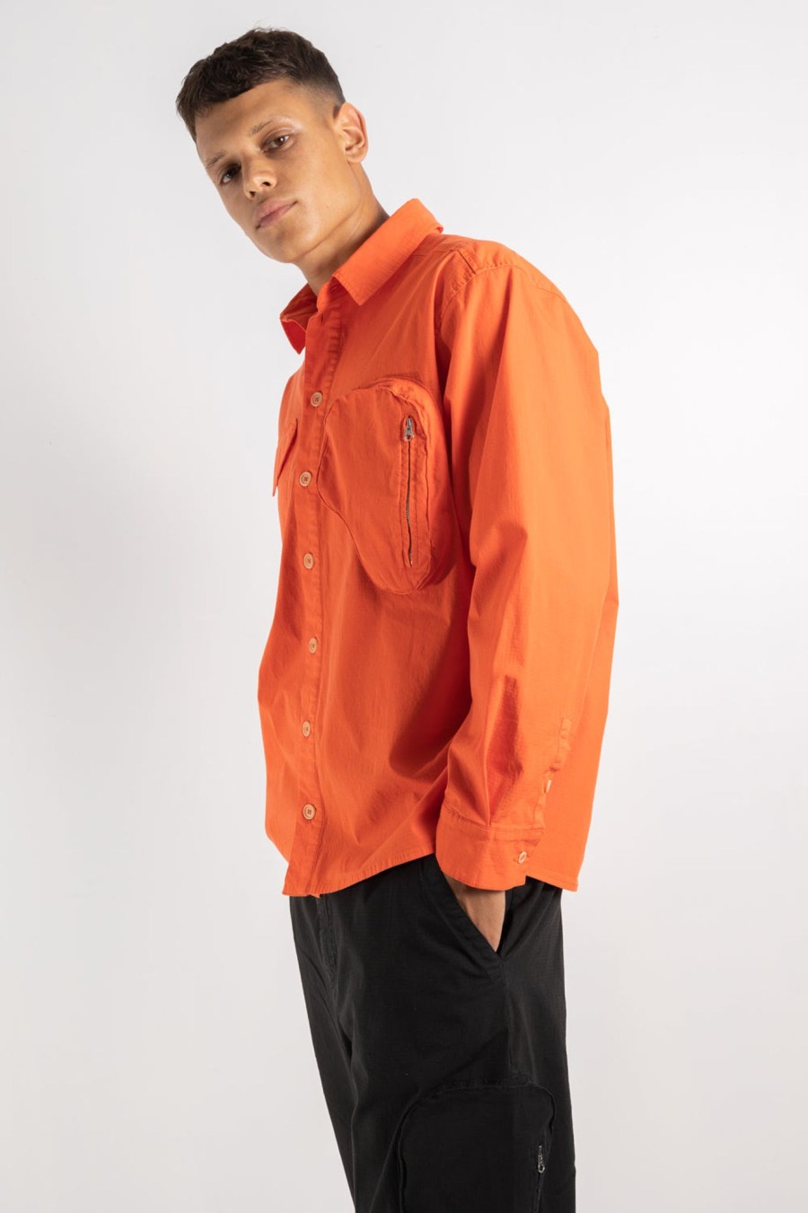 Men Henrik Vibskov MEN | Cargo Shirt Orange