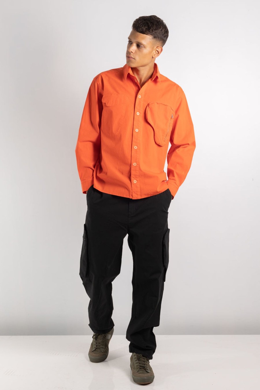 Men Henrik Vibskov MEN | Cargo Shirt Orange