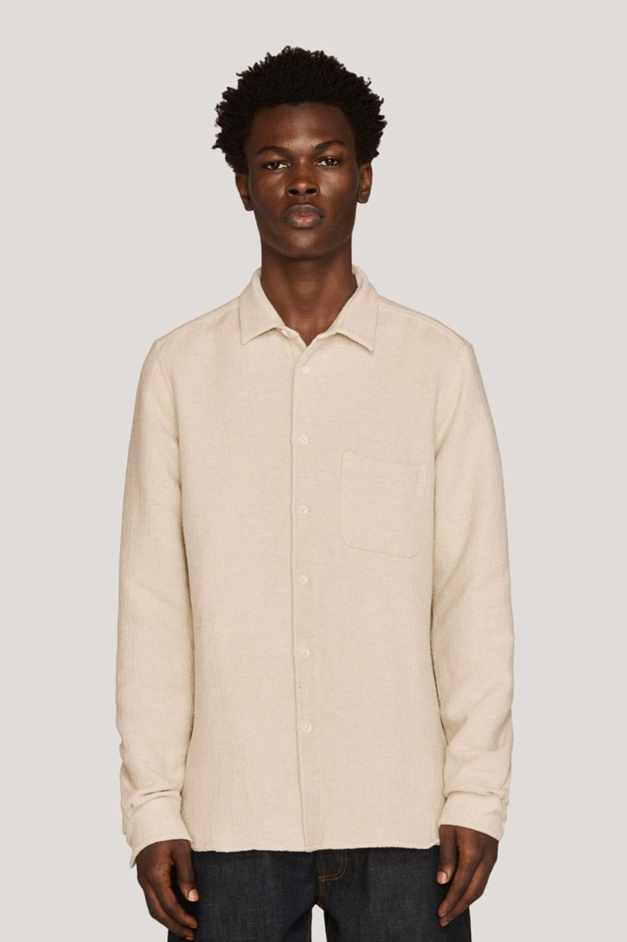 Men YMC | Curtis Shirt Ecru