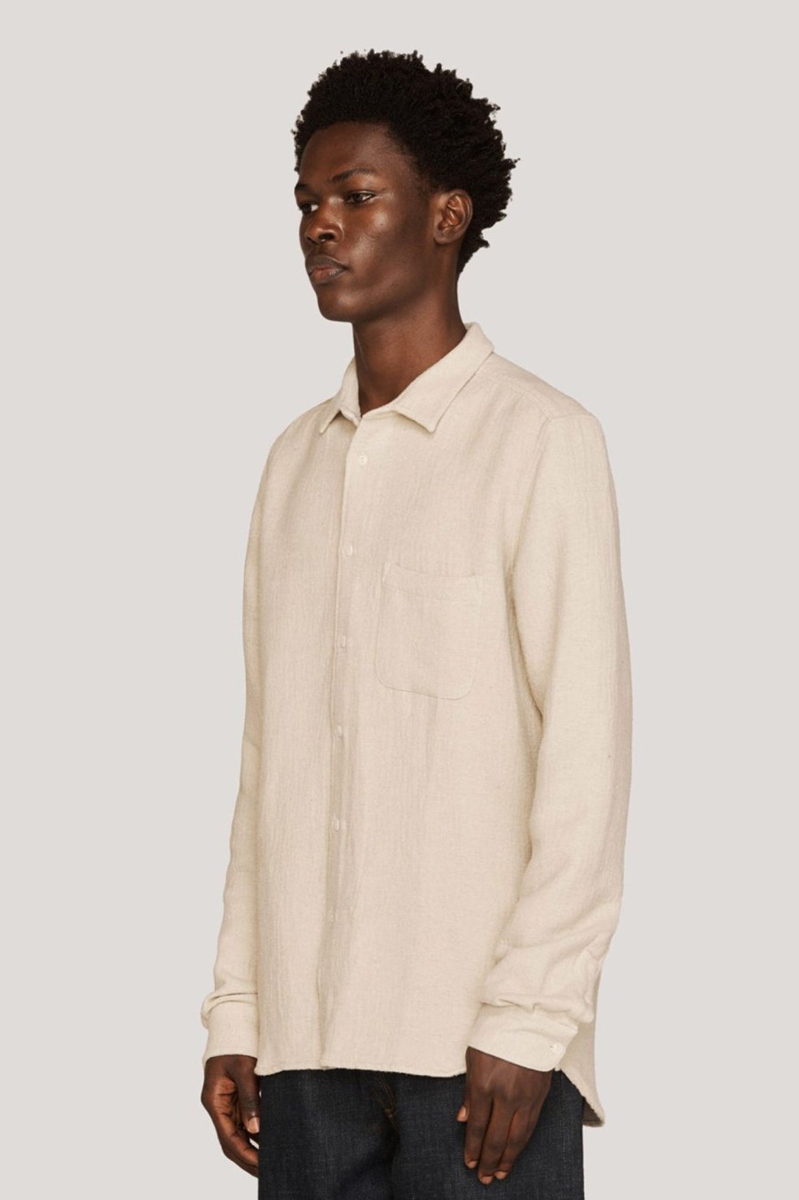 Men YMC | Curtis Shirt Ecru