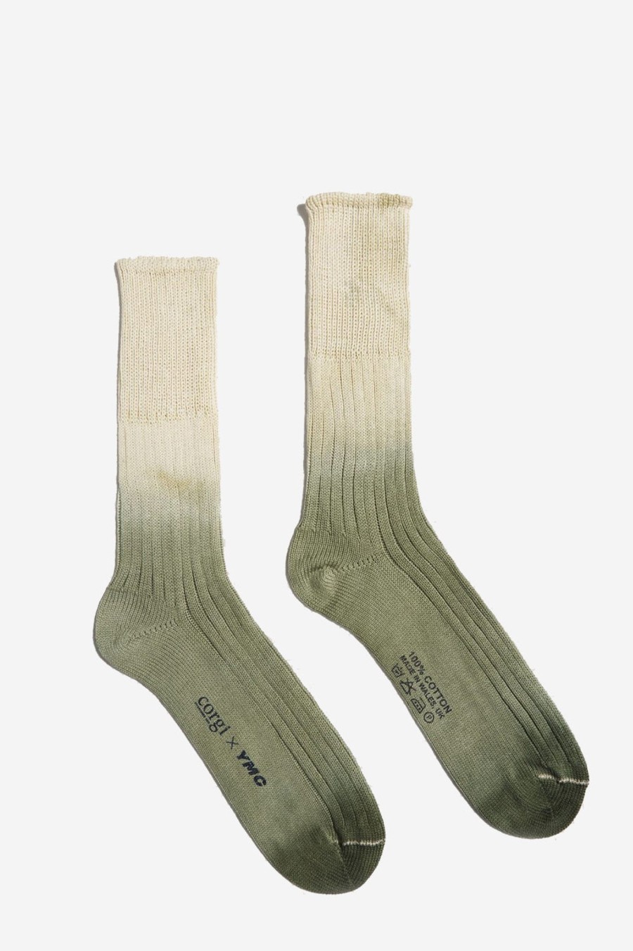 Men YMC | Dip Dye Sock Green