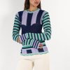 Women Henrik Vibskov Women | Block Knit Blouse Blue Lavender