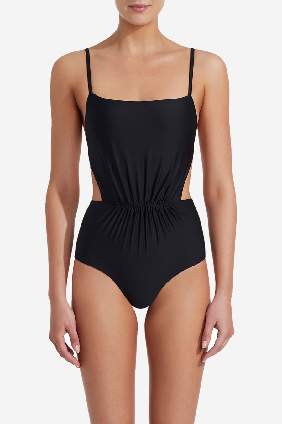 Women MATTEAU | Gathered Maillot Black