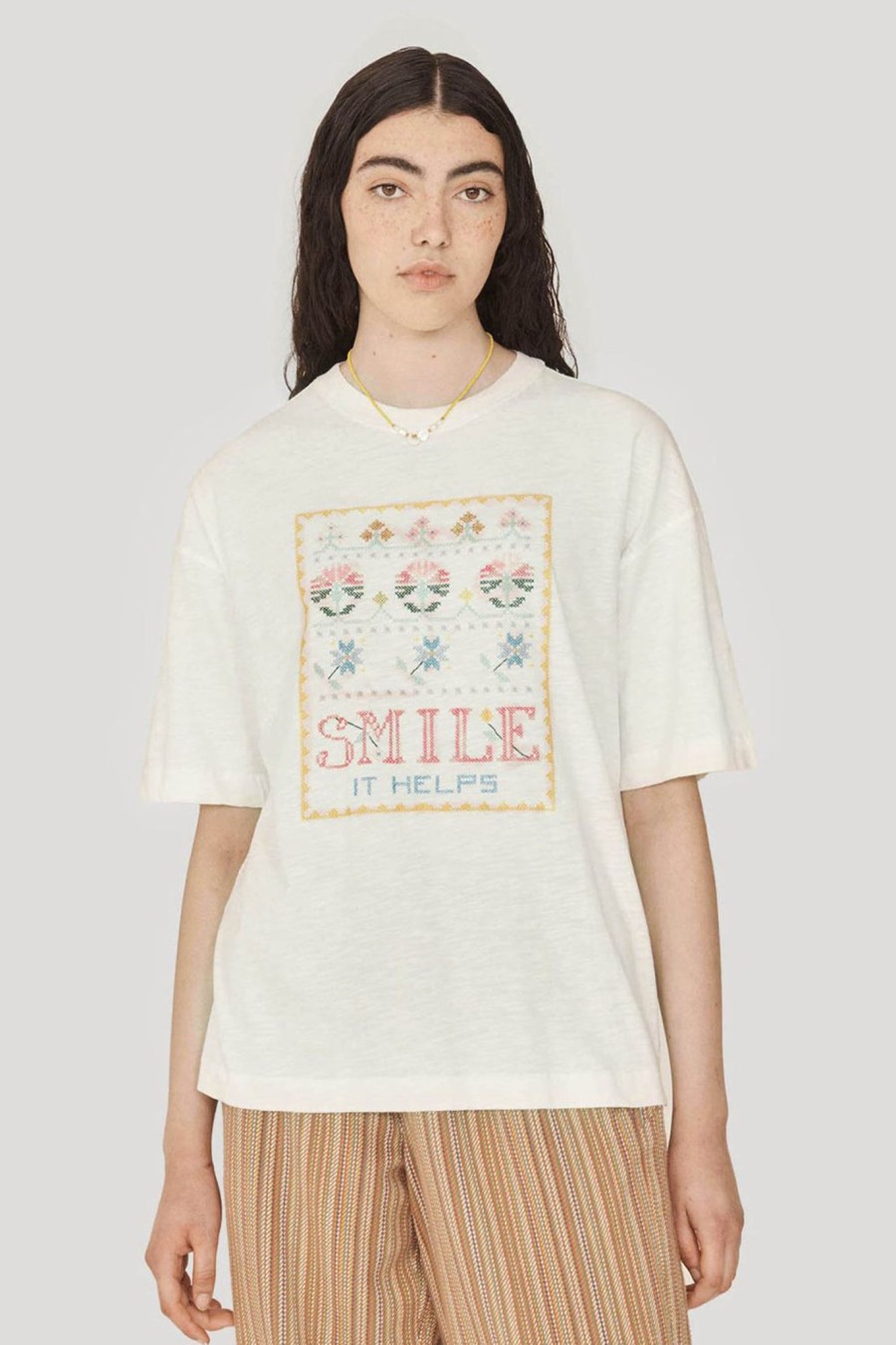 Women YMC Womens | Smile T Shirt White