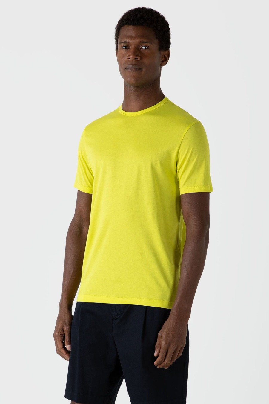 Men sunspel men | Crew Neck Ss T-Shirt Citrus Yellow