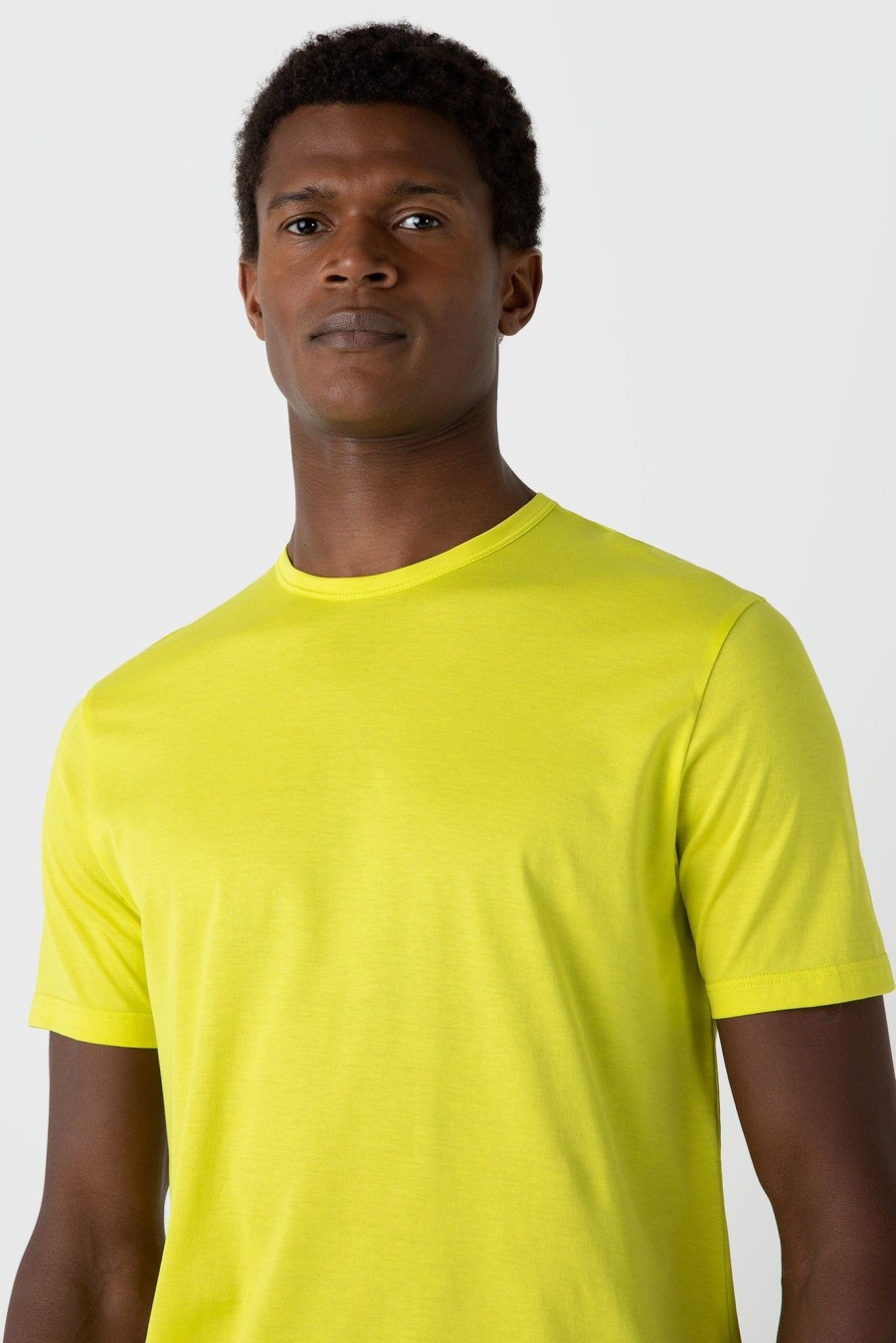 Men sunspel men | Crew Neck Ss T-Shirt Citrus Yellow