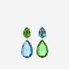 Women Roxanne Assoulin | The Marvellous Drop Earrings, Aqua/Grass