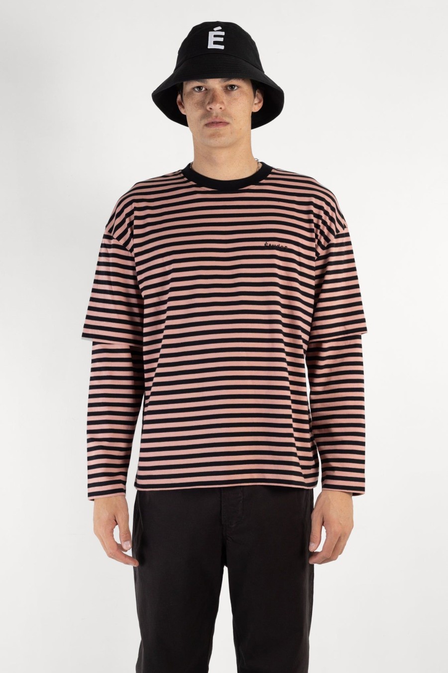 Men ETUDES | Goudron N22 Striped Pink Black