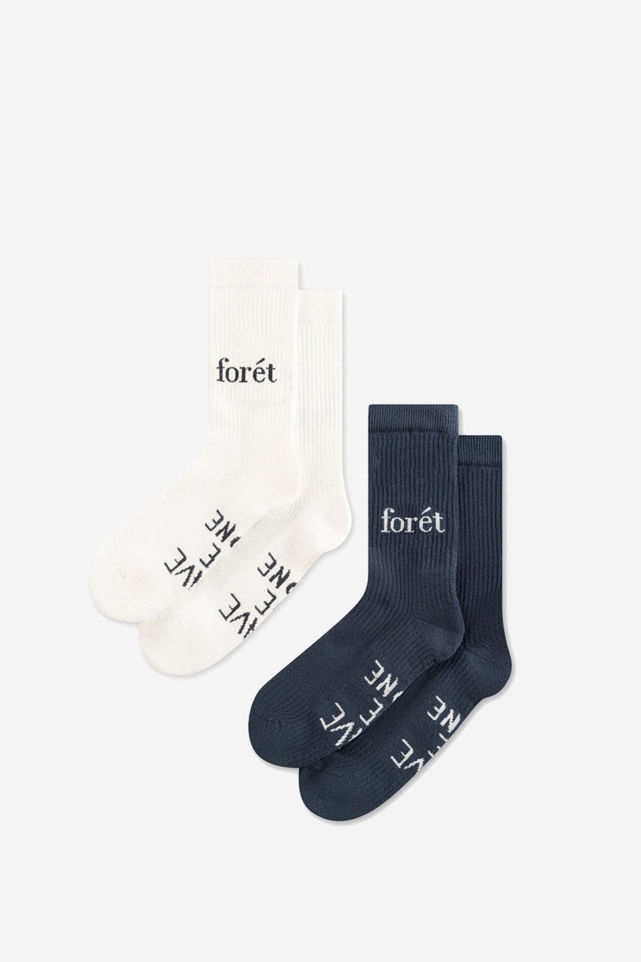 Men Foret | Alone Socks 2 Pack Navy & Cloud