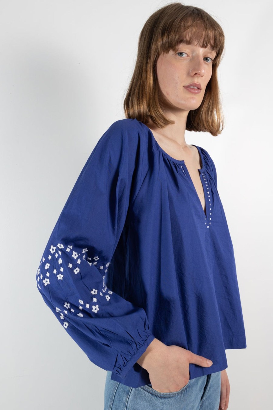 Women BELLEROSE | Fanny Shirt Blue Worker