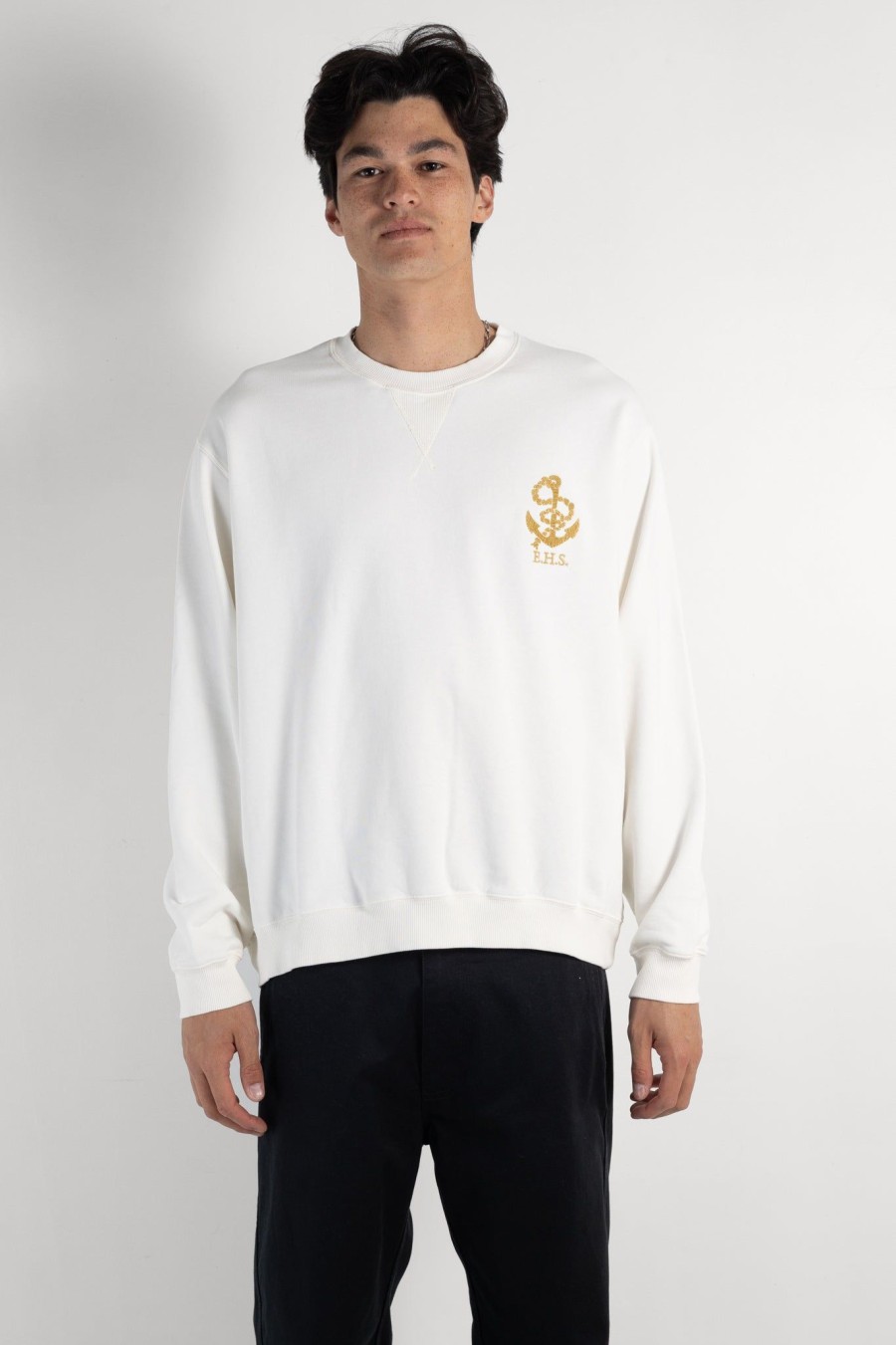 Men EAST HARBOUR SURPLUS | Stam Sweatshirt Off White