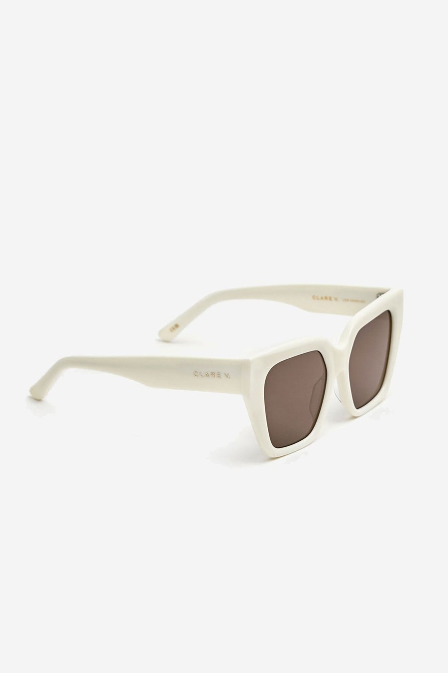 Women CLARE V | Heather Sunglasses, Cream