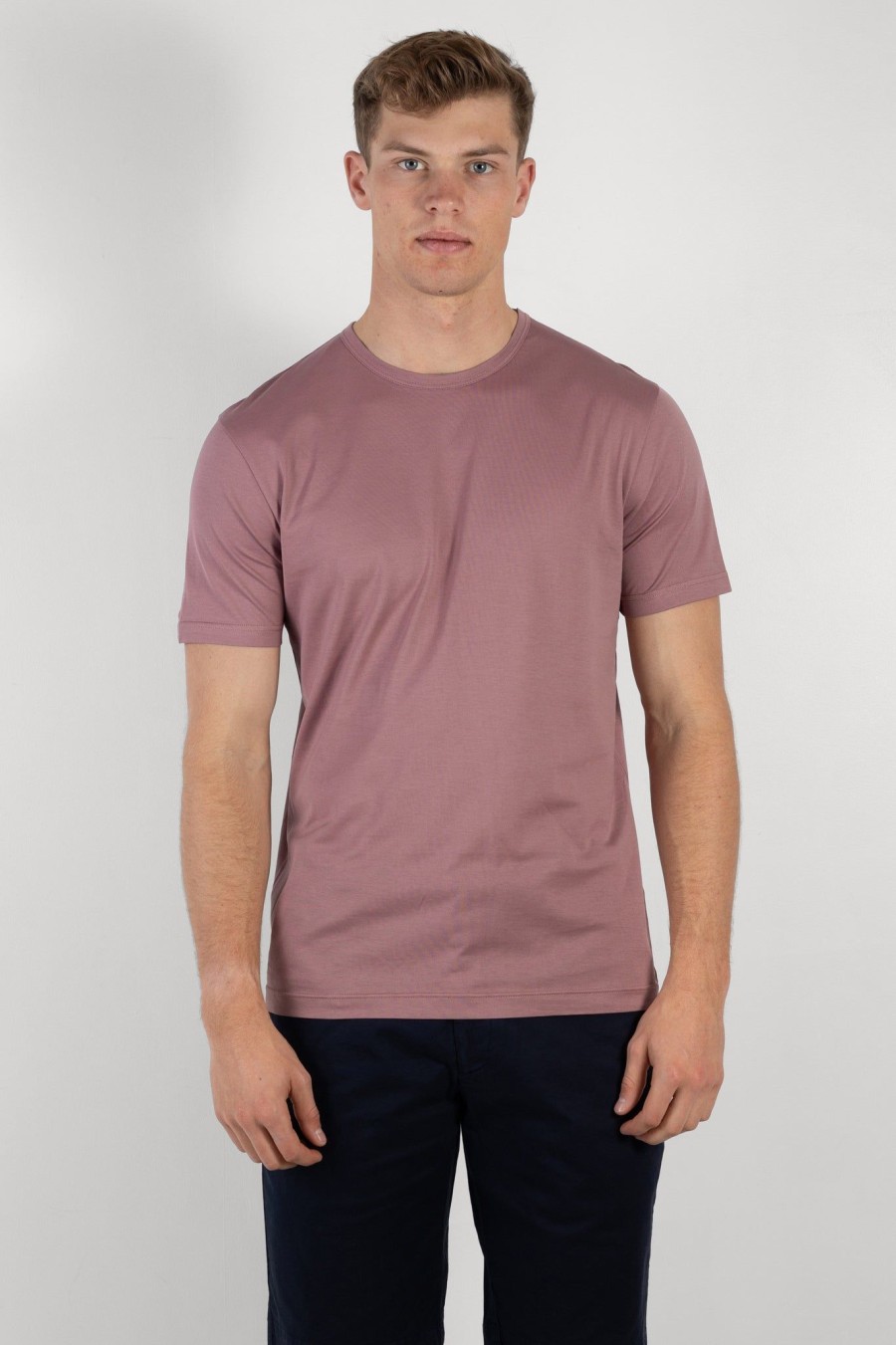 Men sunspel men | Ss Crew Neck T-Shirt Vintage Pink