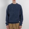 Men YMC | Suedehead Crew Neck Knit Blue