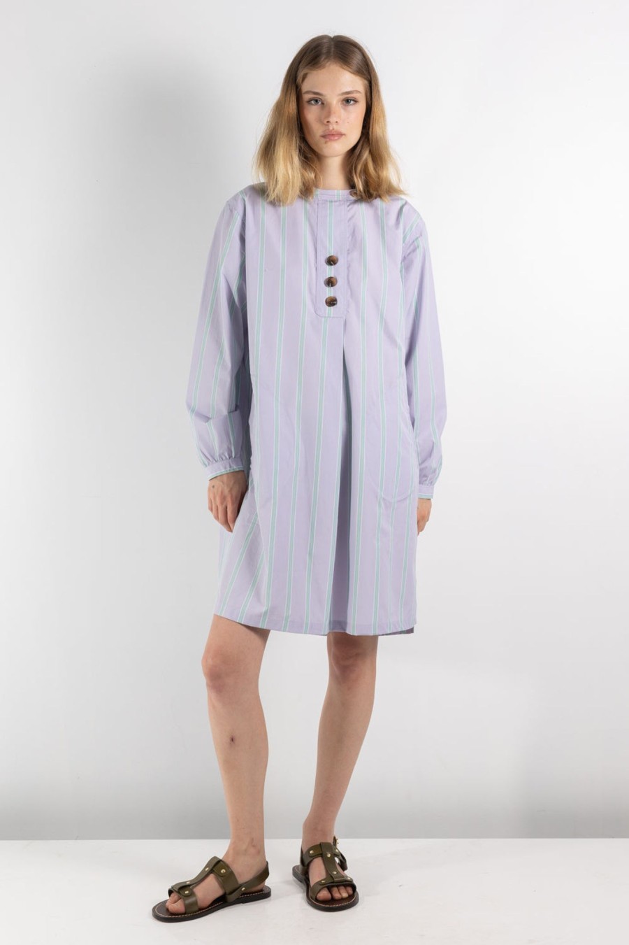 Women Soeur | Onagre Dress Lilac/Vert Lilas/Vert